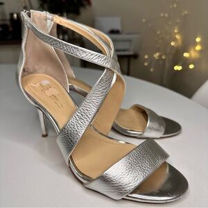 Vince Camuto Silver Strappy Heels